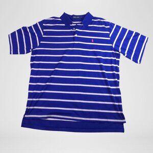 Polo Golf Ralph Lauren Blue & White Striped Polo Shirt Men’s XL